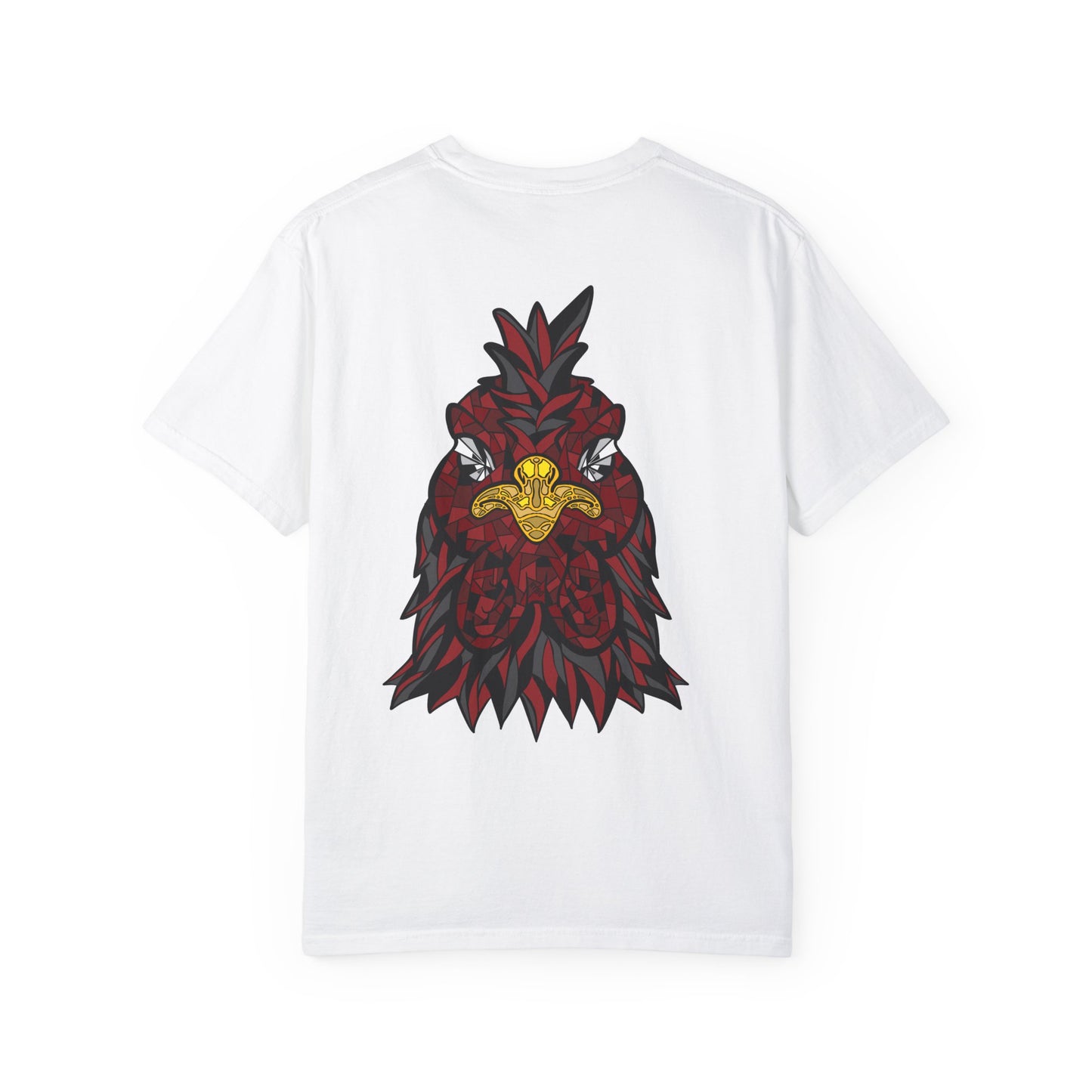 Garnet and Black Mosaic Rooster Comfort Colors T-Shirt