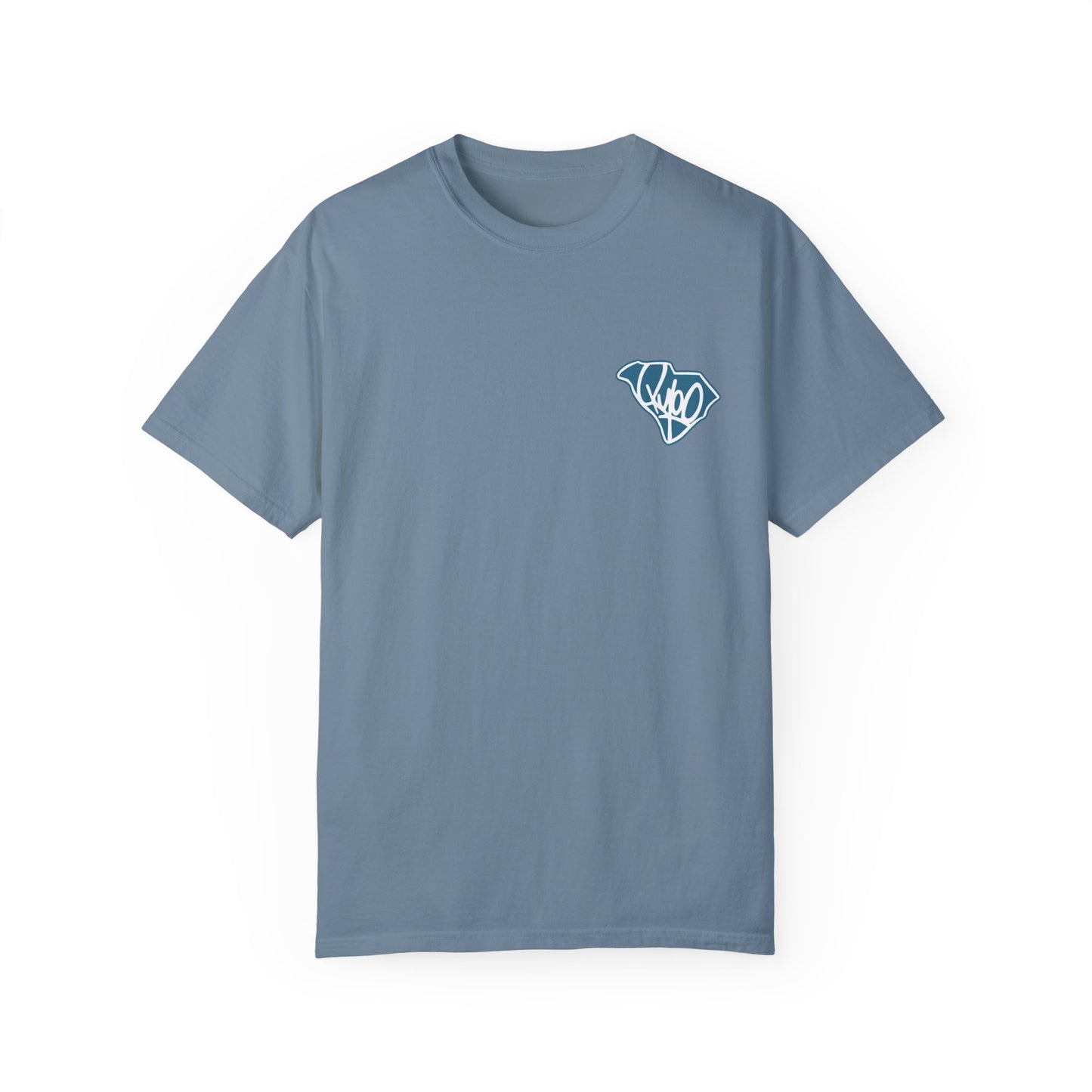 South Carolina "The Palmetto State" Flag Outline Comfort Colors T-Shirt