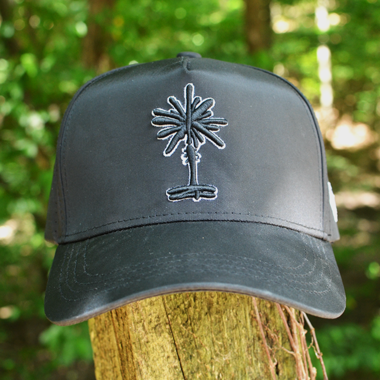 Curved Black South Carolina Palmetto Tree Embroidered Snapback
