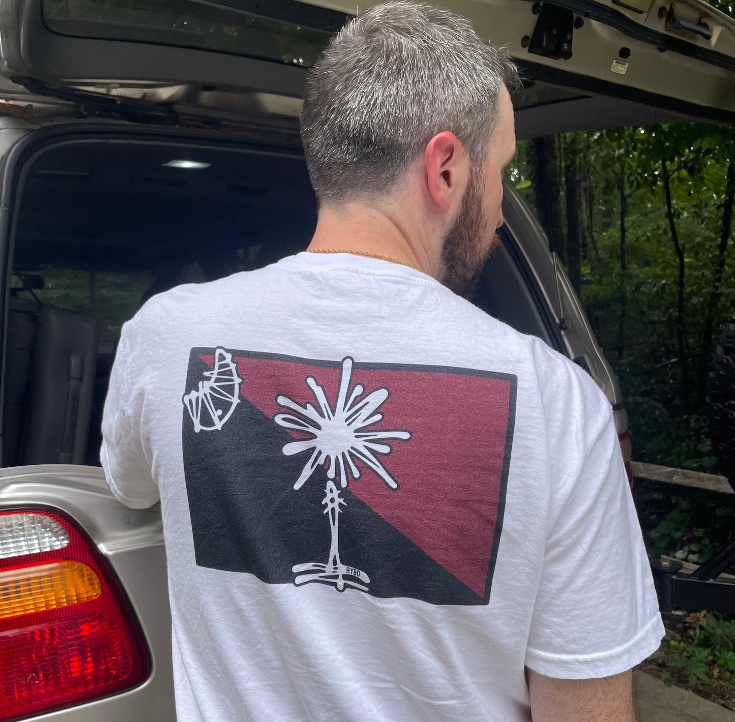 Garnet and Black SC State Flag Comfort Colors T-Shirt