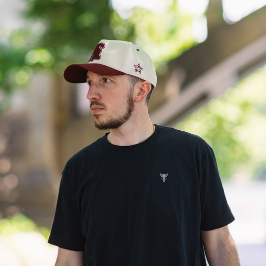 Curved Philly Vintage Red Cotton Snapback Hat