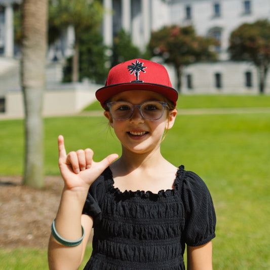 Kids Garnet + Black South Carolina Palmetto Snapback