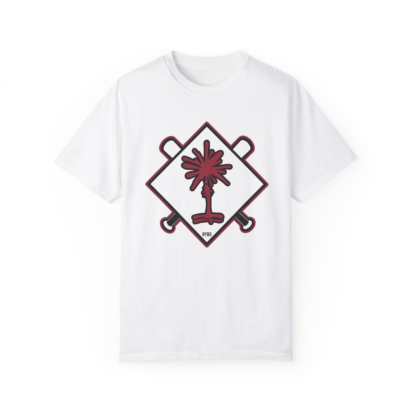 Garnet and Black Palmetto Baseball Comfort Colors T-Shirt