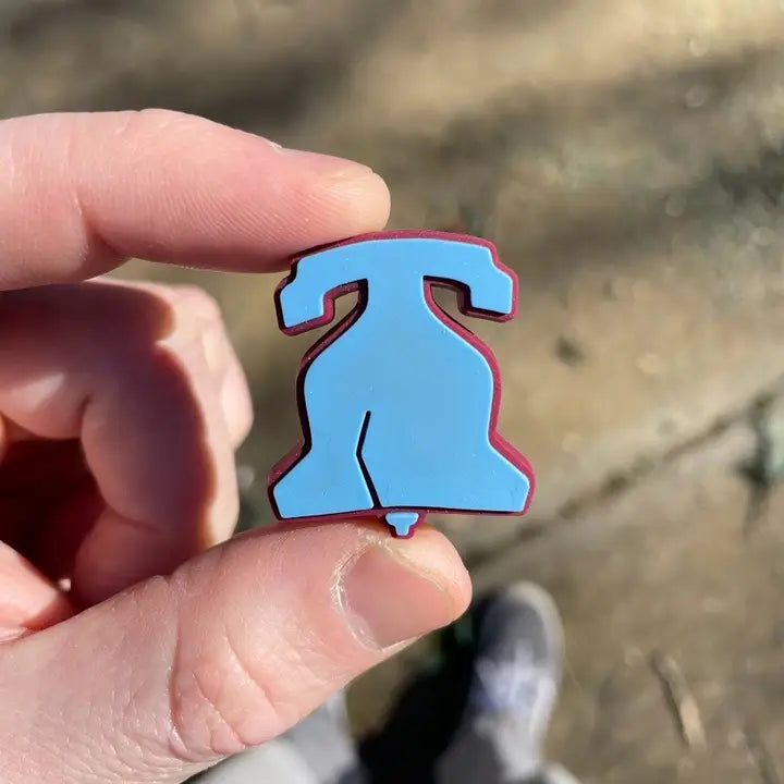 Philadelphia Liberty Bell Retro Blue Shoe Charm