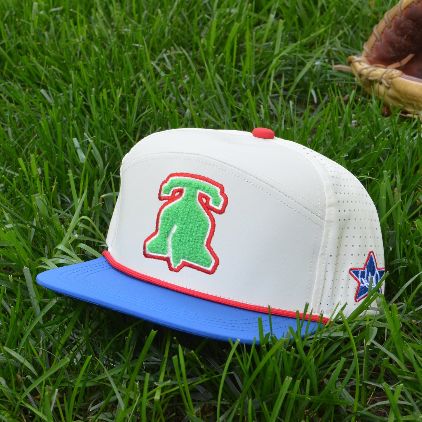 Green Fuzzy Philadelphia Liberty Bell Snapback Rope Hat