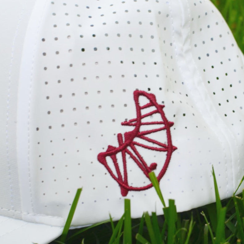 White Curved South Carolina State Embroidered Snapback
