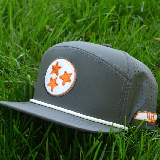 Tennessee Tri-Star Grey Embroidered Snapback