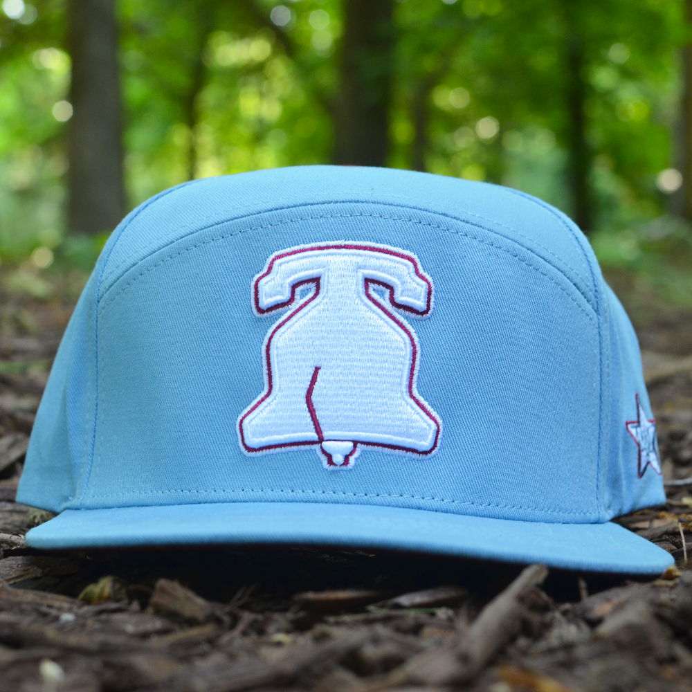 Retro Blue Cotton Philadelphia Liberty Bell Snapback Hat