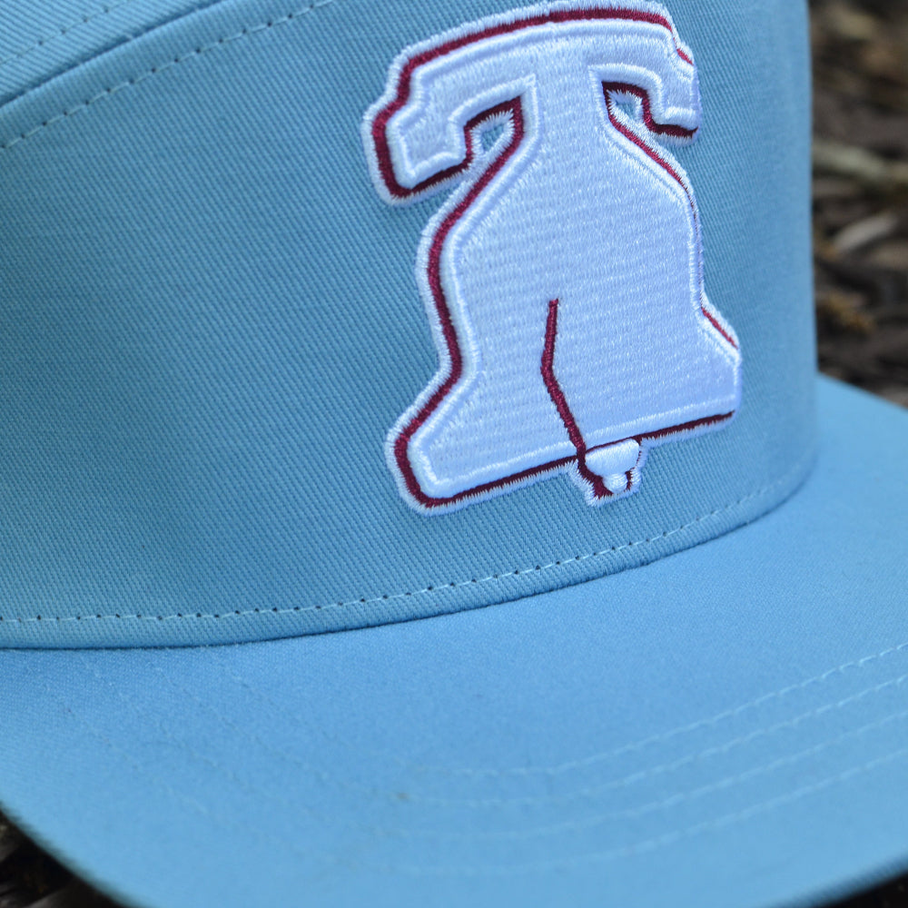 Retro Blue Cotton Philadelphia Liberty Bell Snapback Hat