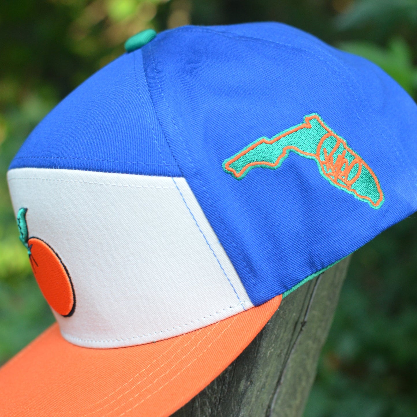 Florida Orange Sunshine State Snapback Hat