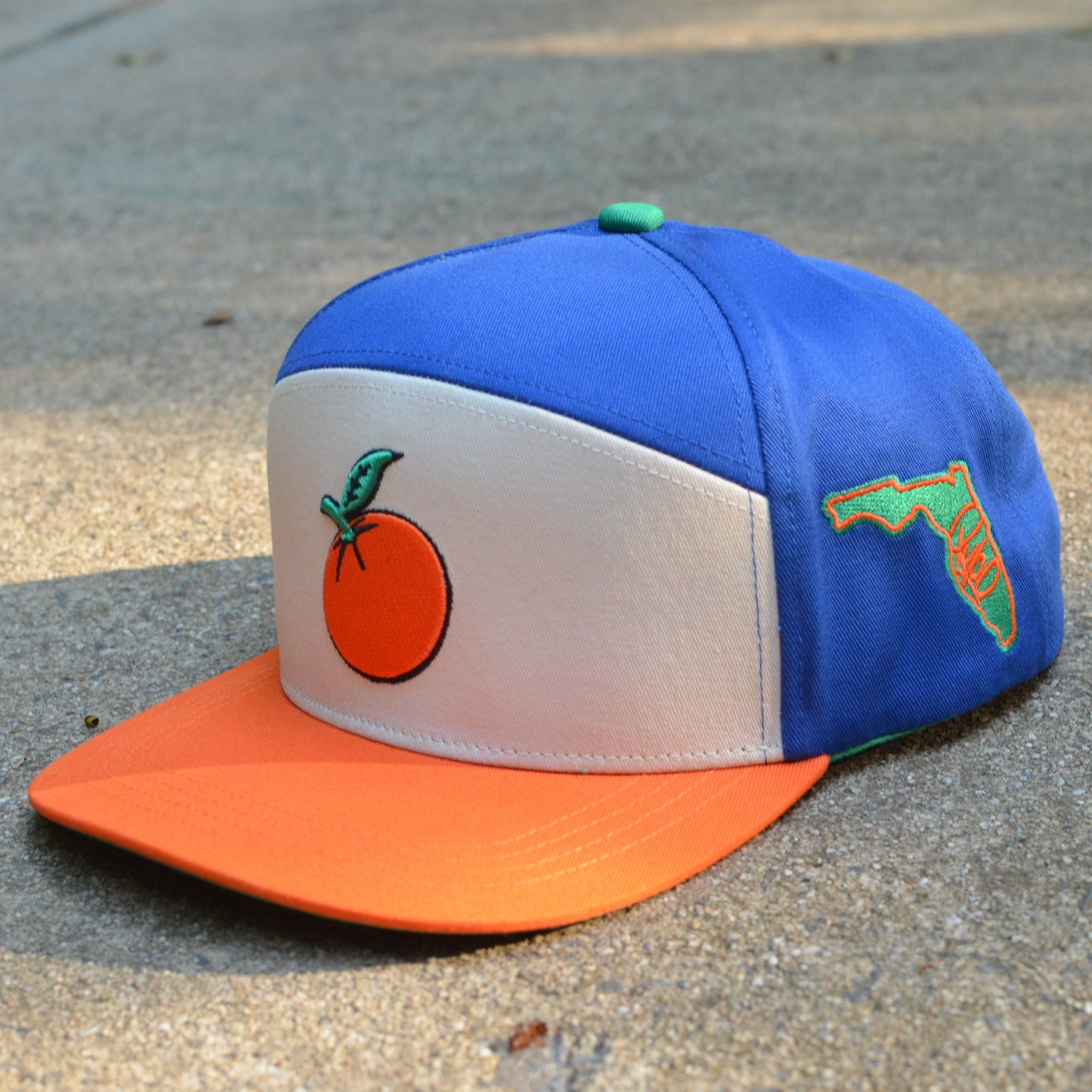 Florida Orange Sunshine State Snapback Hat