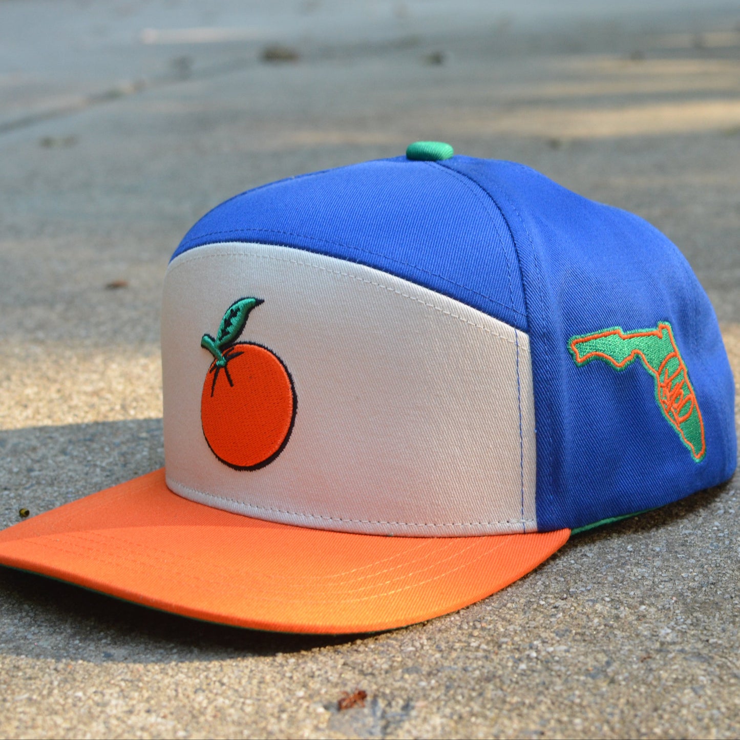 Florida Orange Sunshine State Snapback Hat