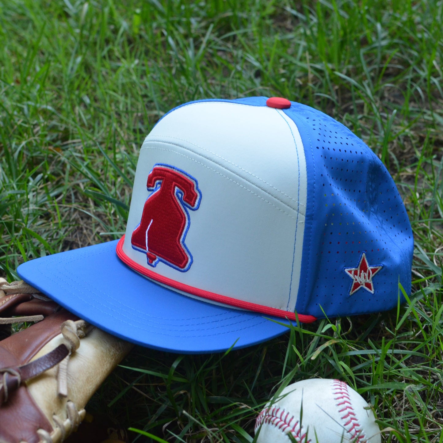 Blue & Red Philadelphia Liberty Bell Snapback Hat