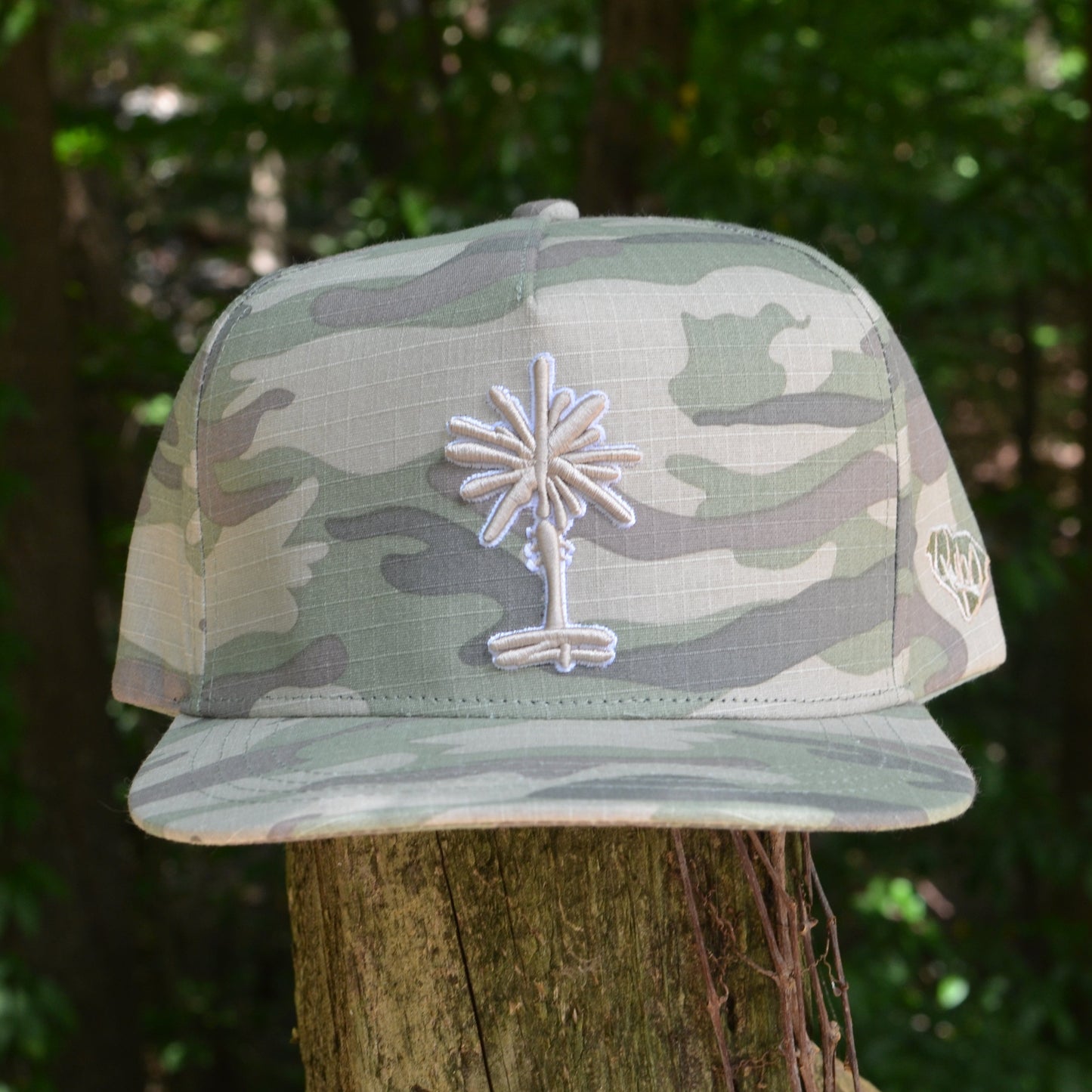 Faded Camo SC Palmetto Tree Snapback Hat