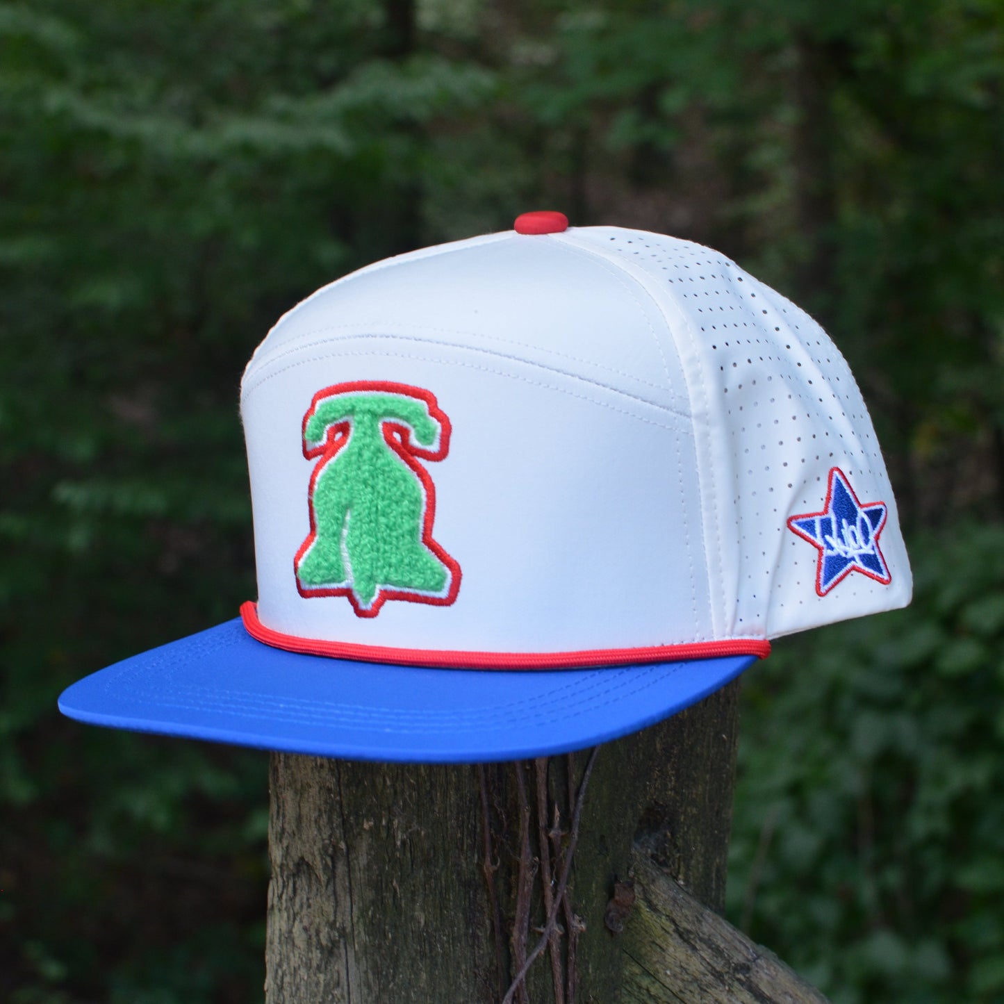 Green Fuzzy Philadelphia Liberty Bell Snapback Rope Hat