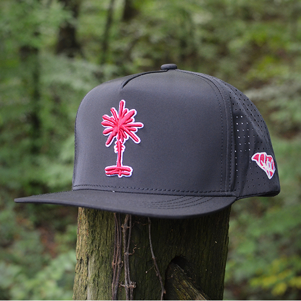 Black South Carolina Palmetto Tree Embroidered Snapback