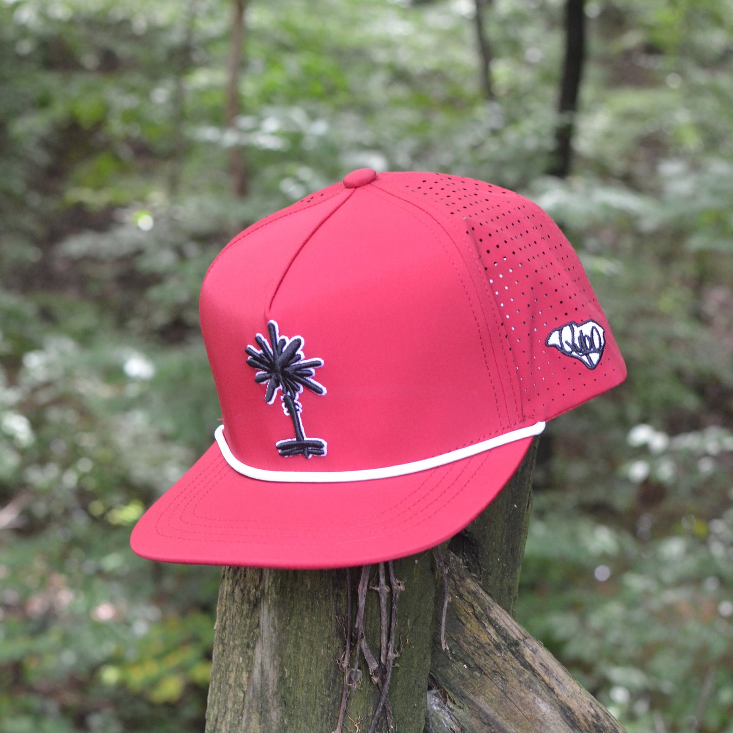 Garnet South Carolina Palmetto Tree Embroidered Snapback