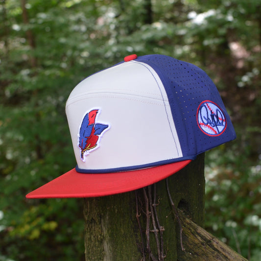 Atlanta Georgia Feather Red White Blue Snapback Rope Hat