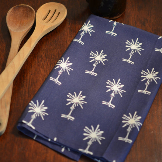 Navy Heritage Palmetto Tree Kitchen Towel