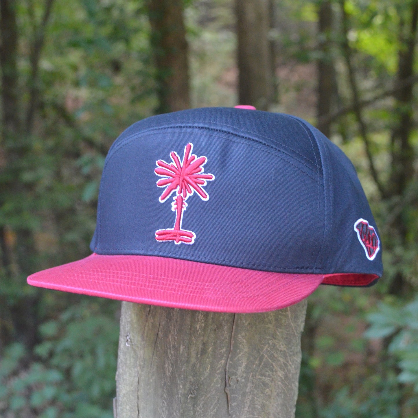 Black + Garnet Classic South Carolina Palmetto Snapback