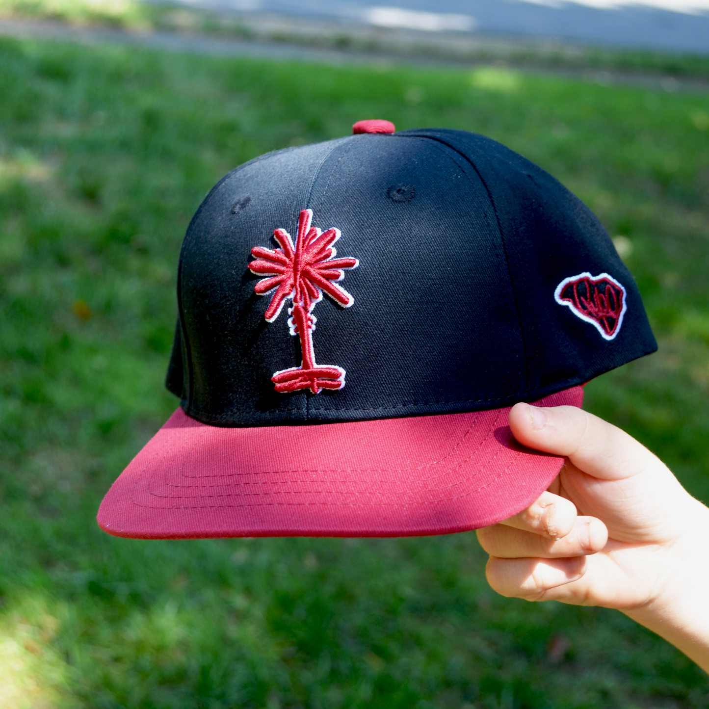 Kids Black + Garnet South Carolina Palmetto Snapback
