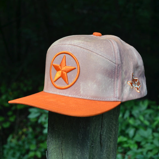 Texas Lone Star Light Acid Wash Snapback Hat