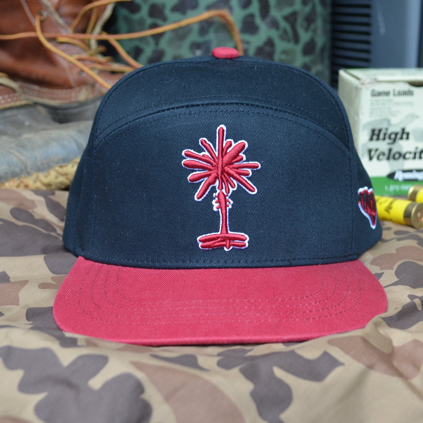 Black + Garnet Classic South Carolina Palmetto Snapback