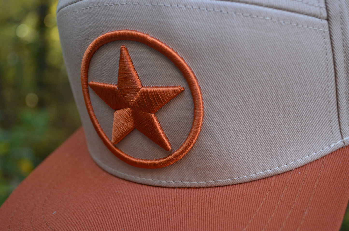 Two Tone Burnt Orange Texas Lone Star Snapback Hat