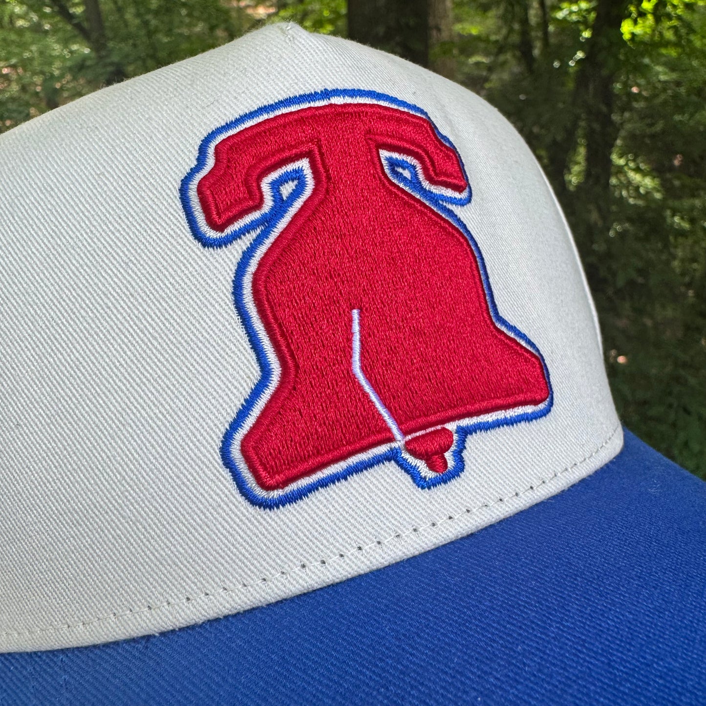 Curved Philadelphia Liberty Snapback Hat - Modern Blue