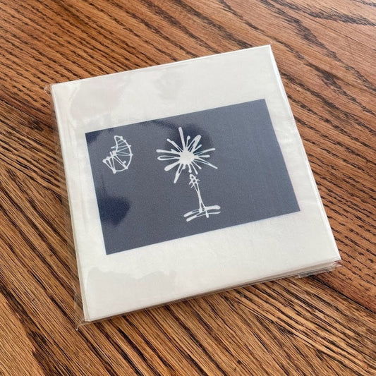 South Carolina Palmetto Tree Wedding Party Paper Cocktail Napkins State Flag - Set of 10, 4.75"x4.75"