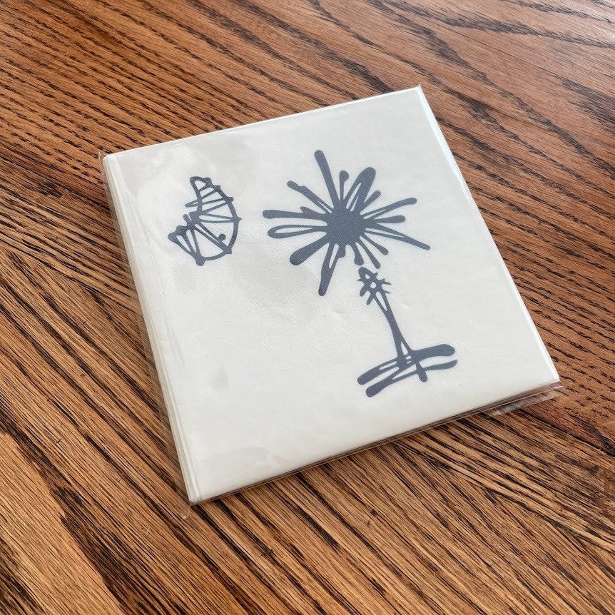 South Carolina Palmetto Tree Wedding Party Paper Cocktail Napkins - Set of 10, 4.75"x4.75"