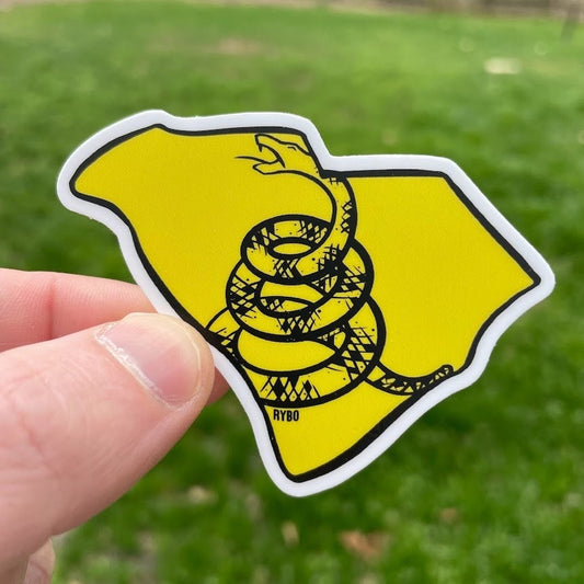 Don't Tread on Me Gadsden Flag South Carolina Palmetto State 2A Freedom Sticker Decal