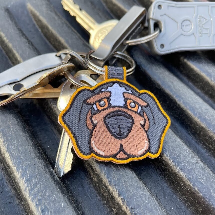 Hound Dog Cute Cartoon Animal Embroidered Keychain | Gifts Accessory Outdoor Pet