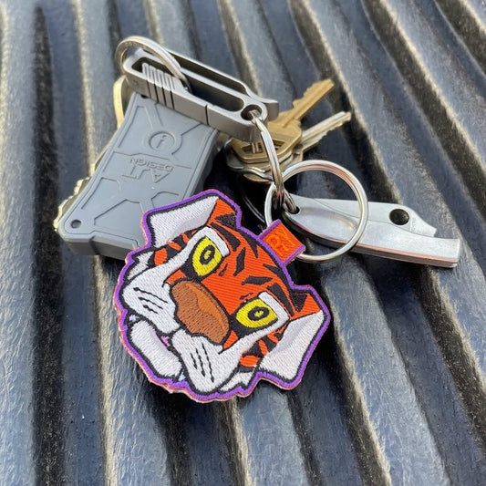 Tigers Cartoon Embroidered Keychain | Football