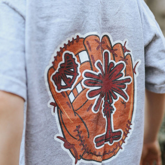 Palmetto Tree Baseball Glove Comfort Colors T-Shirt
