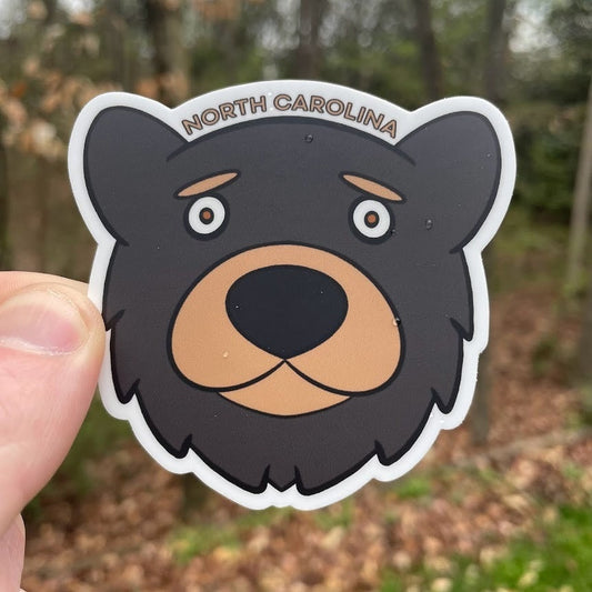 North Carolina Western North Carolina WNC Black Bear Appalachian Trail Sticker | Asheville | Boone | Blowing Rock | Brevard Animal Cute