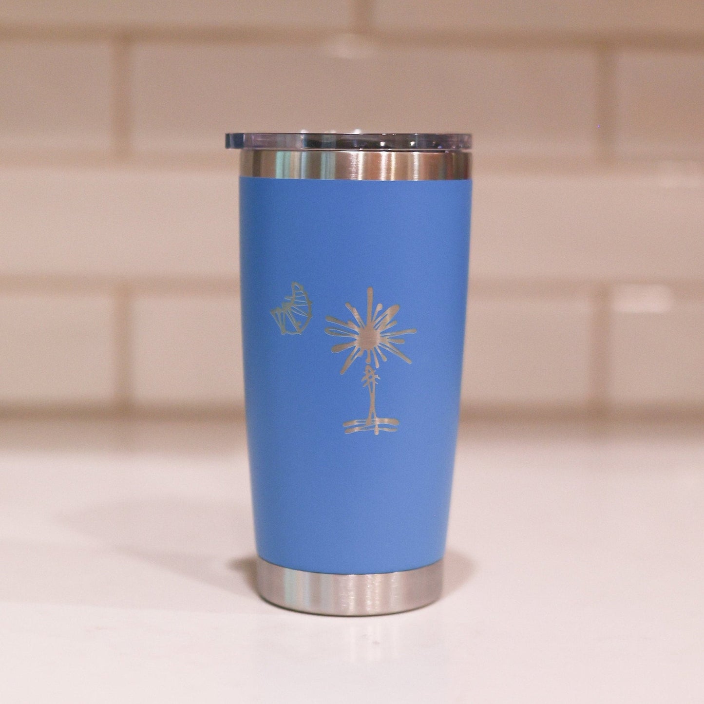 20oz Stainless Steel South Carolina Palmetto Tree Tumblers | Gifts Home Wedding Bachelor Bachelorette