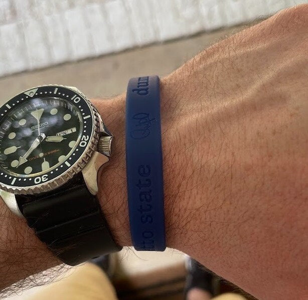 DUM SPIRO SPERO The Palmetto State South Carolina Silicone Wristbands | Garnet Black White