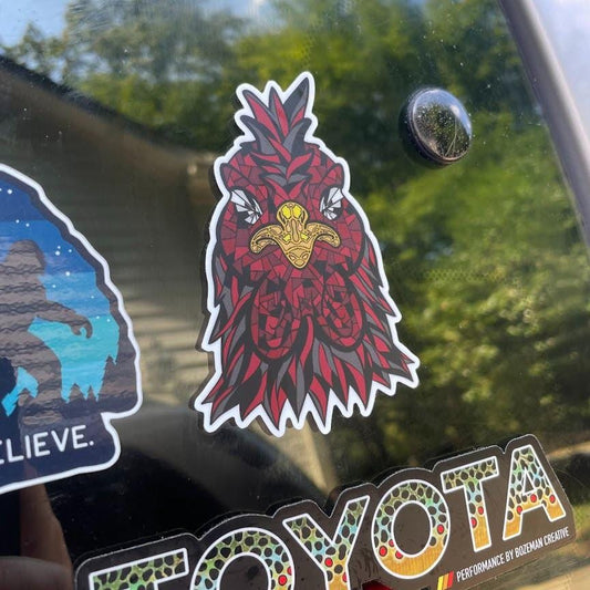 Mosaic Rooster Sticker Decal | Animals Cute Farm Outdoor Chicken