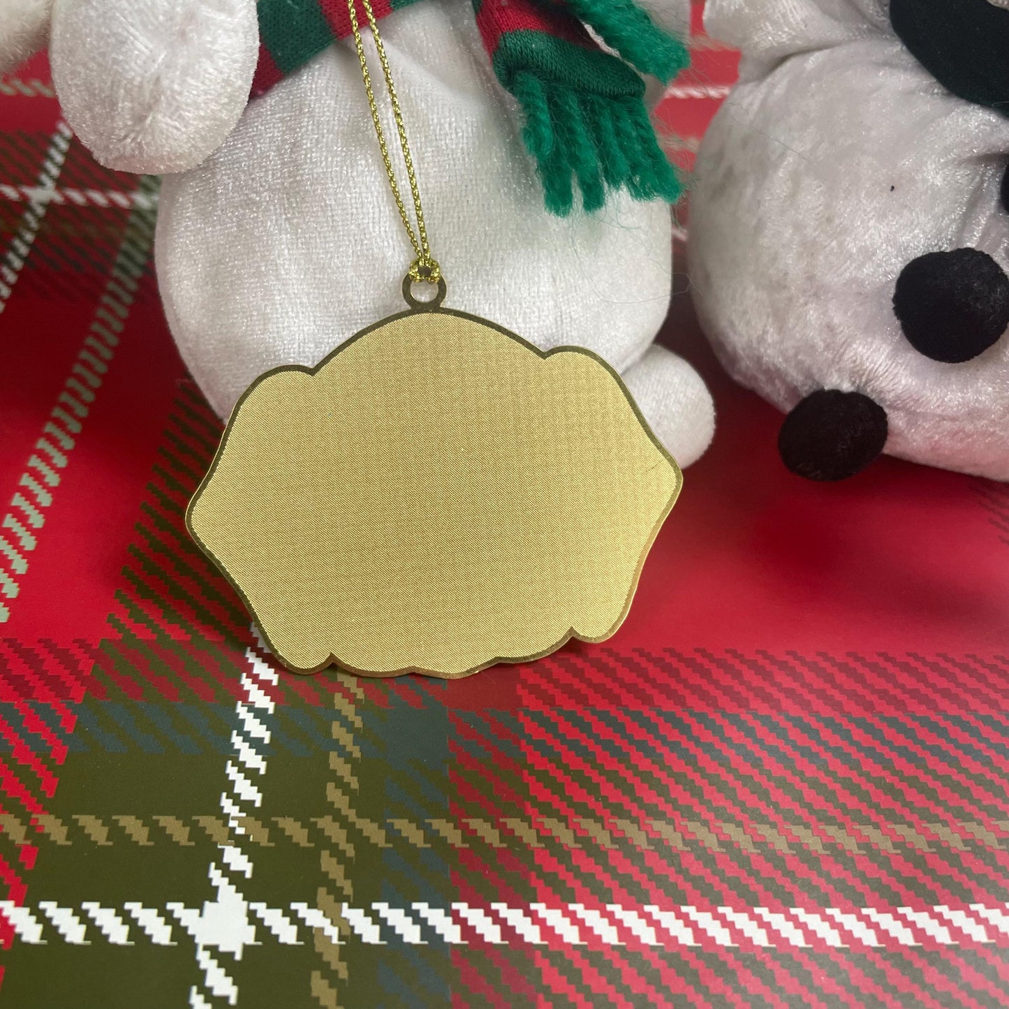 Hound Dog Cute Cartoon Animal Gold Christmas Ornament | Southern Gifts for Her Holiday Gifting Farm Pet