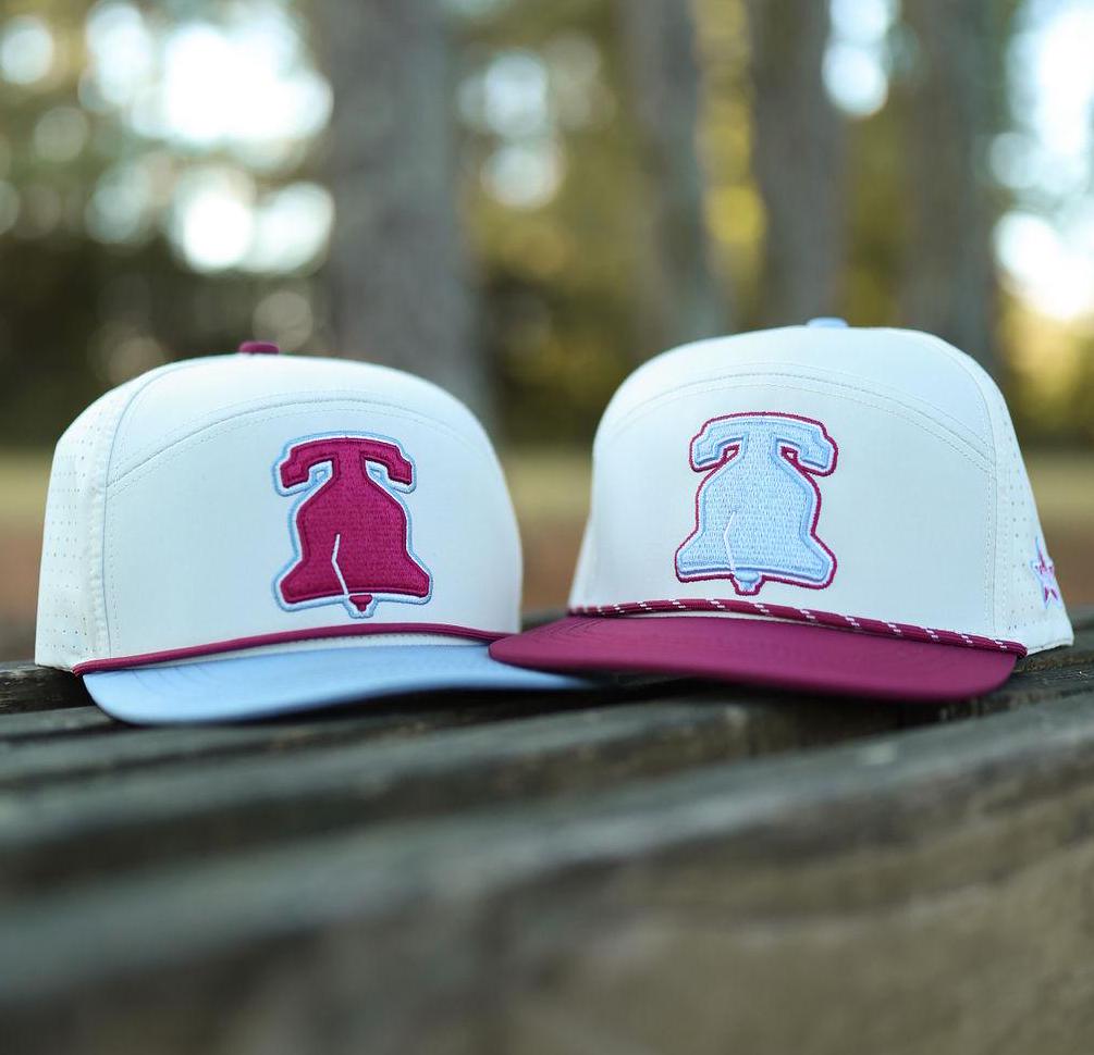 Philadelphia Liberty Bell Baseball Dark Red Throwback Snapback Rope Hat Gift
