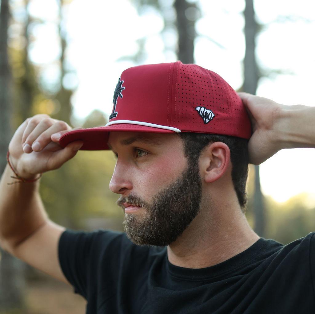 South Carolina Garnet Palmetto Tree Embroidered Snapback | Polyester Hat Gift Football Gift