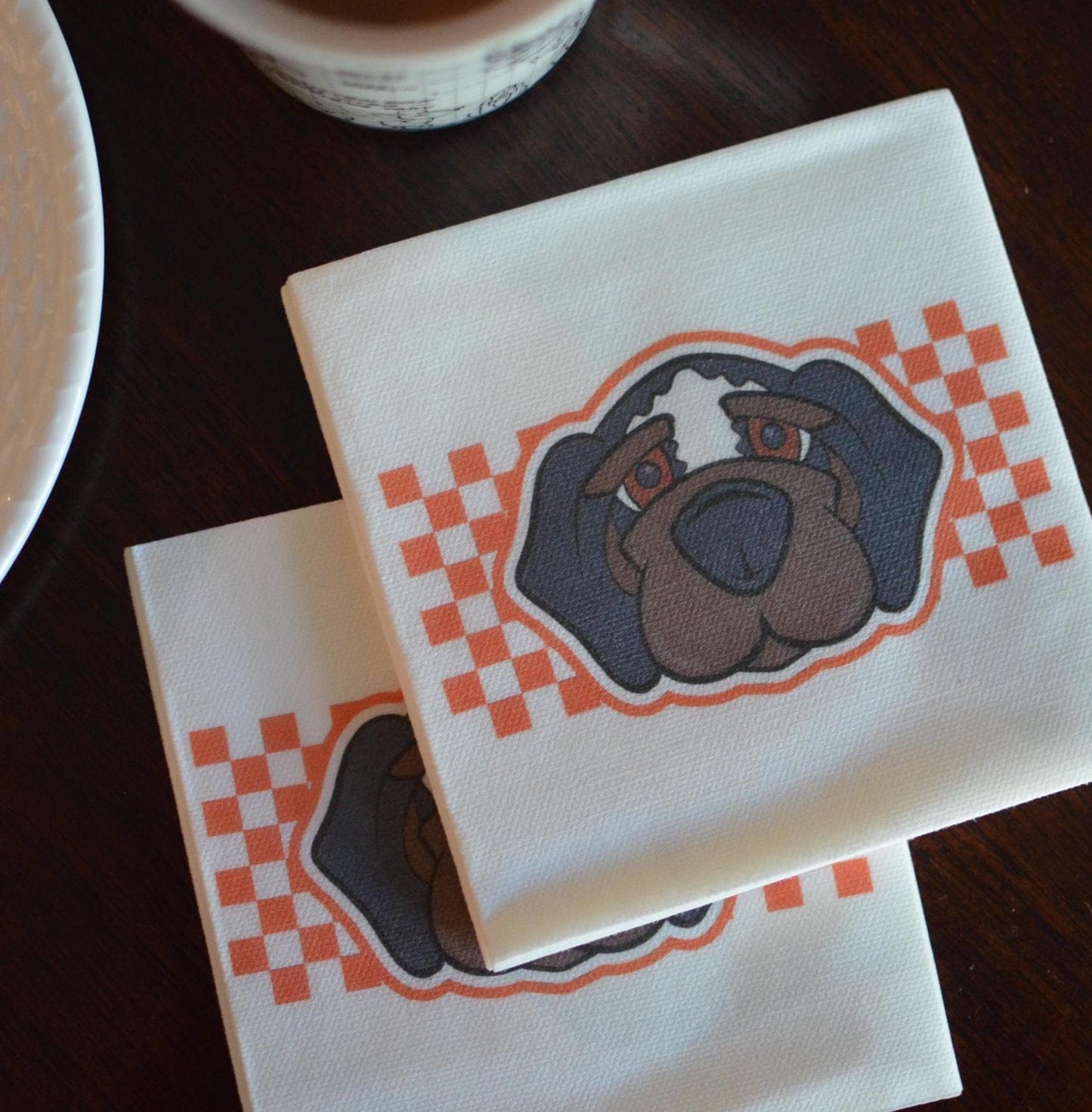 Hound Dog Cute Cartoon Animal Cocktail Napkins - Set of 10, 4.75"x4.75" | Event Wedding Party Paper Shower