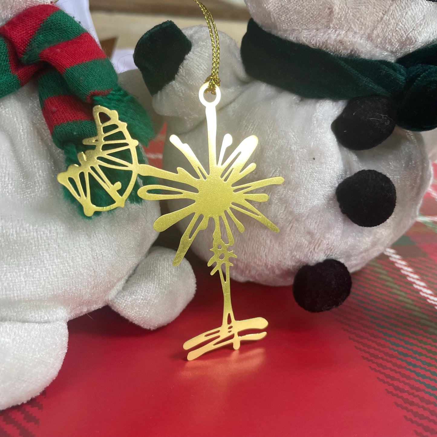 South Carolina Palmetto Tree Gold Christmas Ornament | Southern Gifts for Her Holiday Gifting