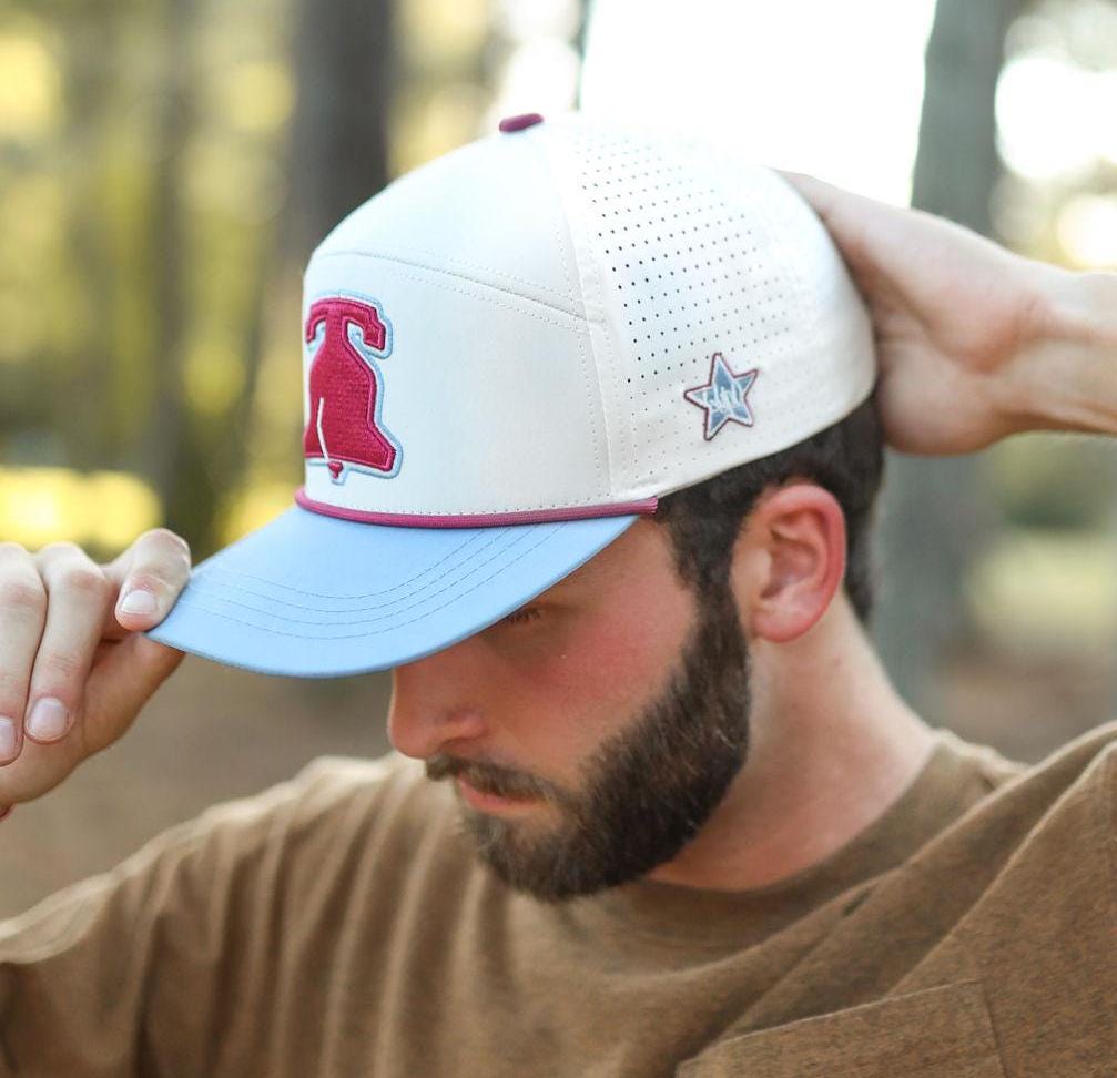 Philadelphia Baseball Retro Blue Liberty Bell Throwback Snapback Rope Hat | Gift PA Independence