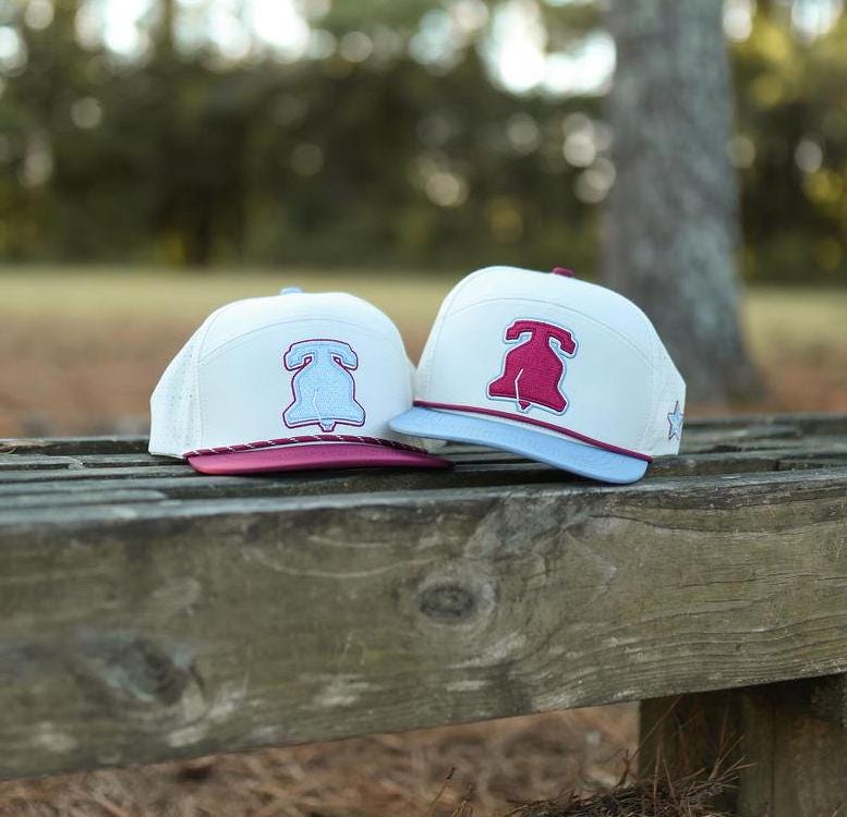 Philadelphia Baseball Retro Blue Liberty Bell Throwback Snapback Rope Hat | Gift PA Independence