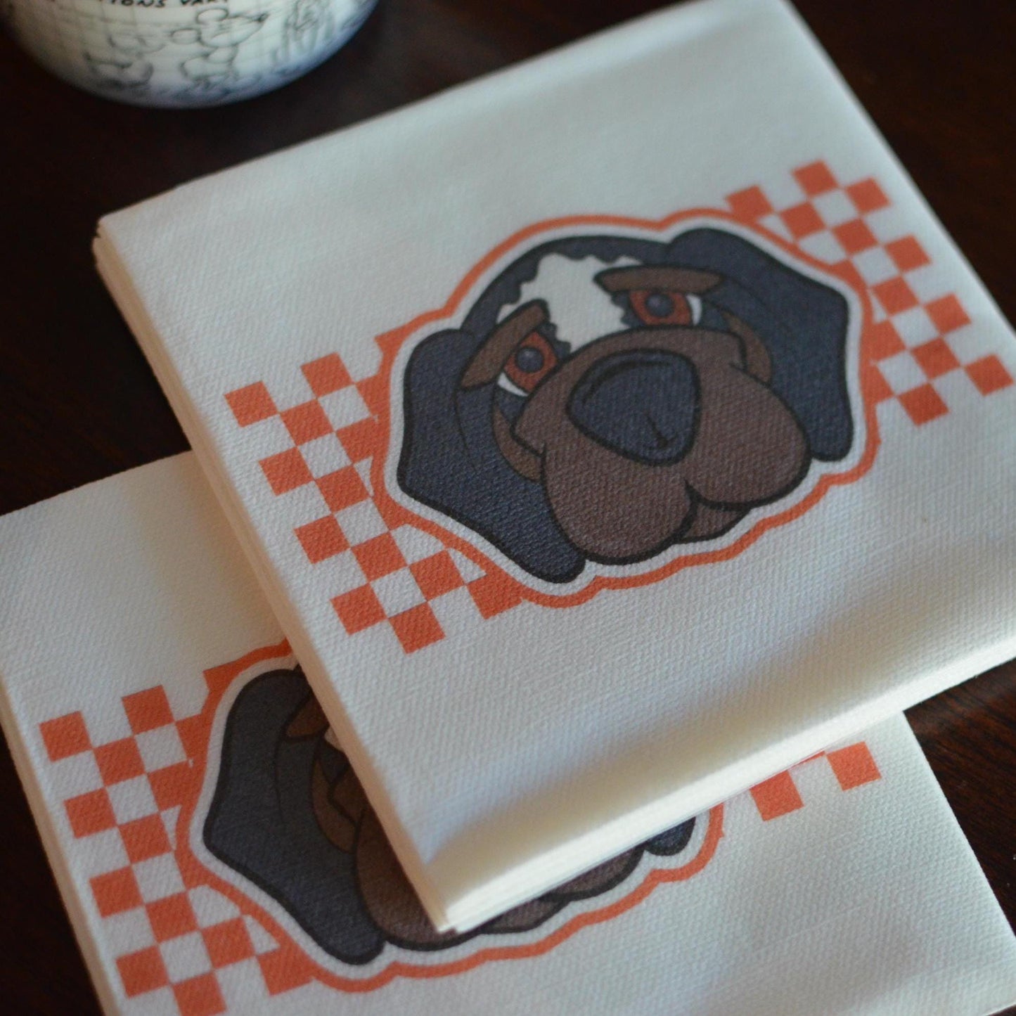 Hound Dog Cute Cartoon Animal Cocktail Napkins - Set of 10, 4.75"x4.75" | Event Wedding Party Paper Shower