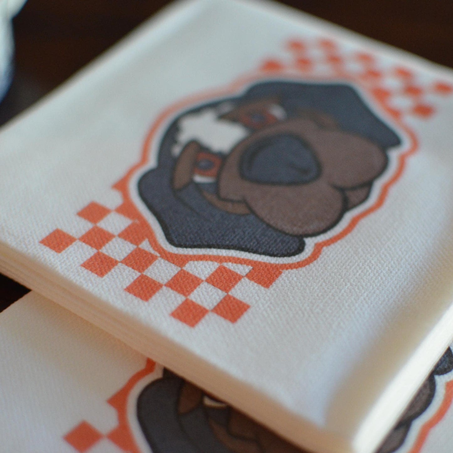 Hound Dog Cute Cartoon Animal Cocktail Napkins - Set of 10, 4.75"x4.75" | Event Wedding Party Paper Shower