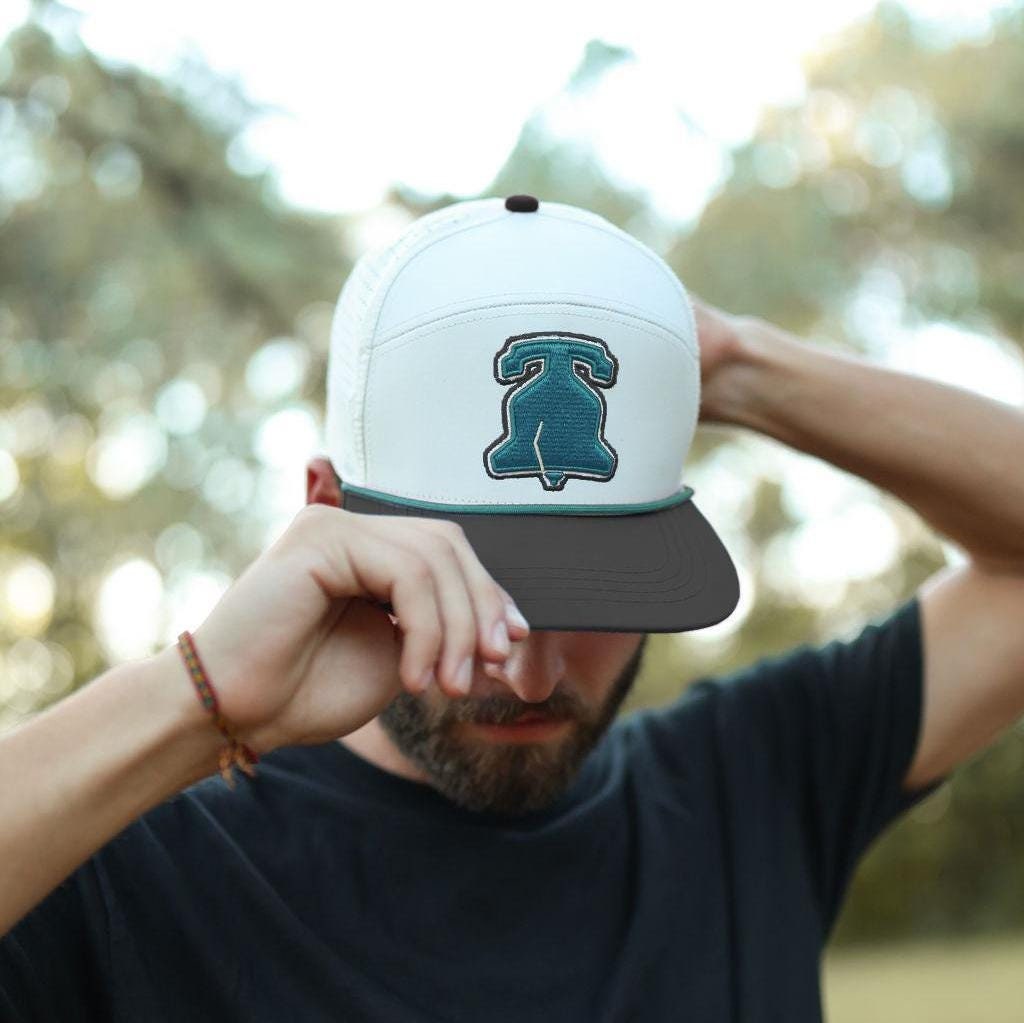 Philadelphia Dark Green Liberty Bell Throwback Snapback Hat | Crossover Gift for Him Football