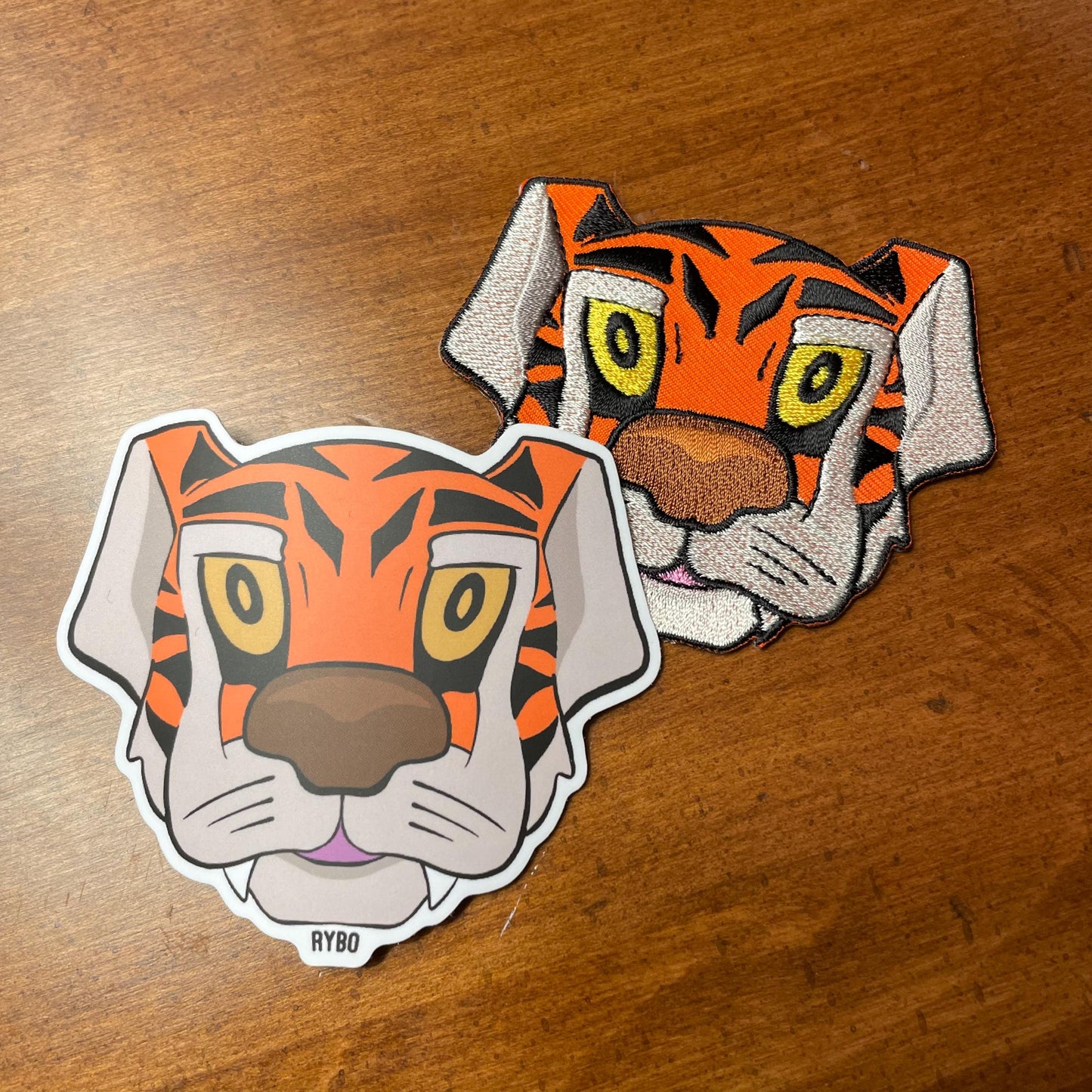 Orange Tiger Iron-On Embroidered Patch | Cute Animal Outdoor Team Gift Headliner Morale DIY Craft